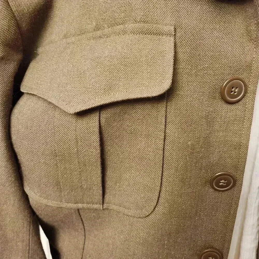 WWII Reproduction Ike Jacket Wool Blend Field Coat 40R ATF Mfg Military - Picture 6 of 9